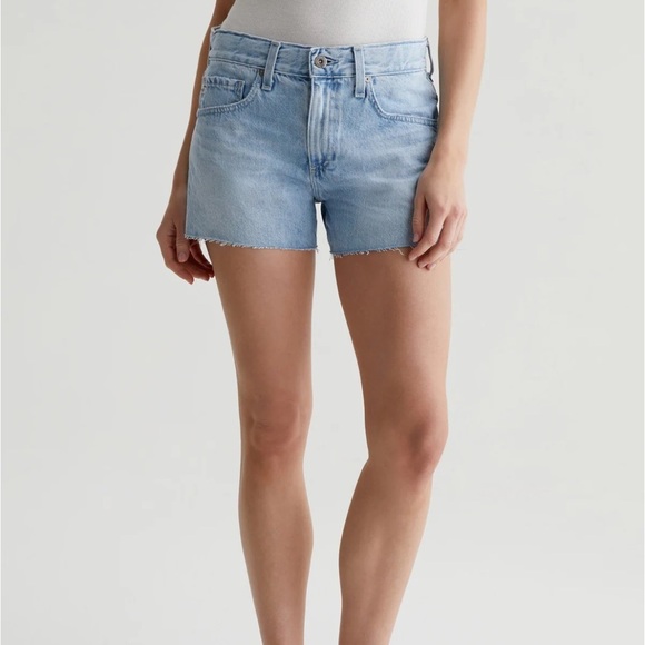 Ag Relaxed Hailey Cut-Off Denim Short - Picture 1 of 9